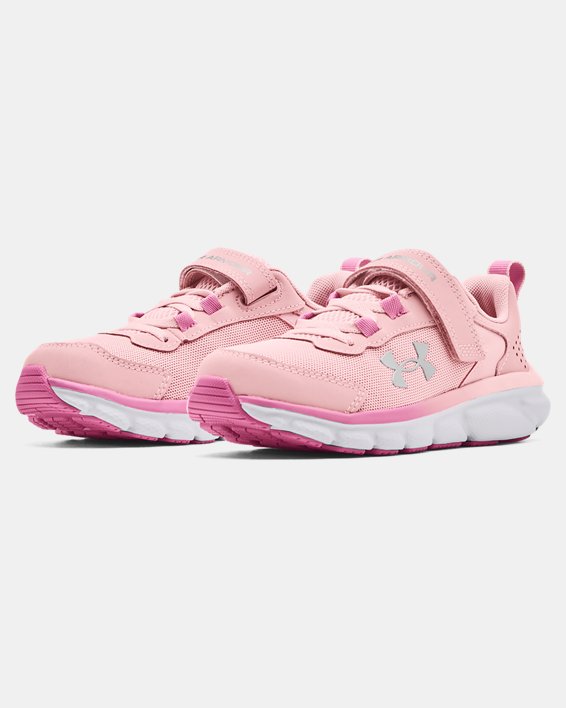 Girls' Pre-School UA Assert 9 AC Running Shoes, Pink, pdpMainDesktop image number 3